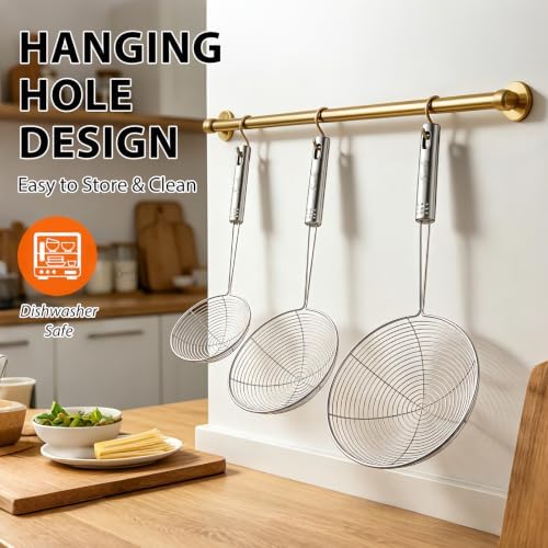 Swify Spider Strainer Set of 3 Asian Strainer Ladle Stainless Steel
