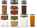 Rubbermaid Brilliance 14-Piece Food Storage Container Set with Scoops Airtight BPA-Free for Kitchen and Pantry Organization