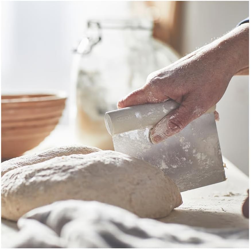 Dough Cutter for Baking – Stainless Steel Bench Scraper for Bread