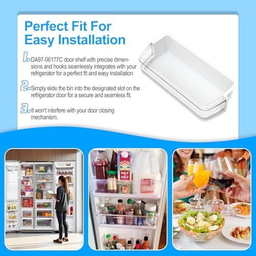 DA97-06177C Refrigerator Door Shelf Bin Compatible with Samsung