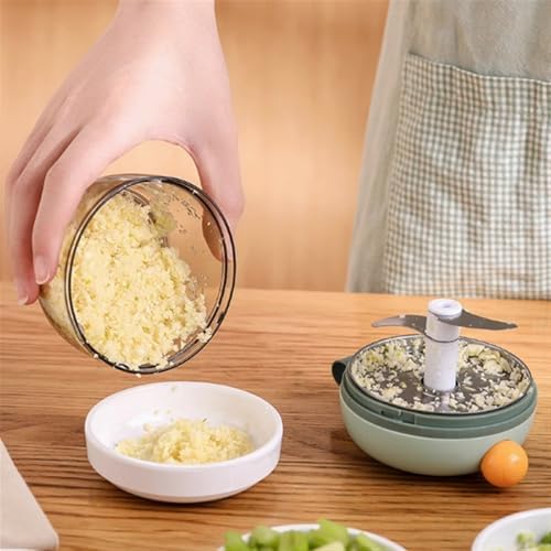 Mini Manual Food Processor Vegetable Chopper, Easy to Clean, Hand Pull