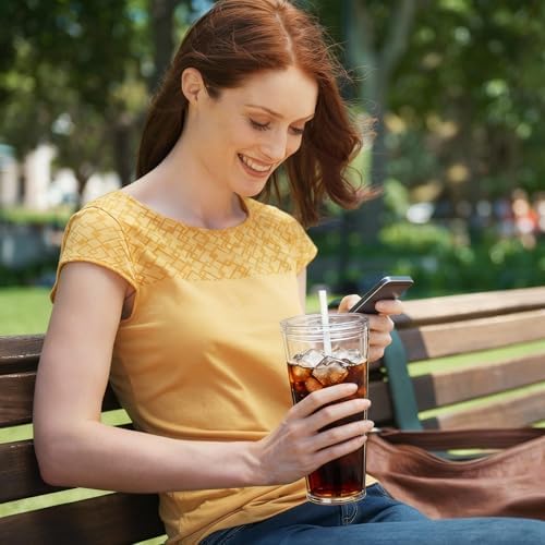 24oz Tumbler with Lid and Straw, Leak Proof and Double Wall Insulated