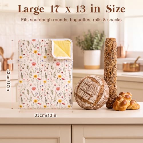 Irenare Beeswax Bread Bags, 3-Pack, 13 x 17-Inch