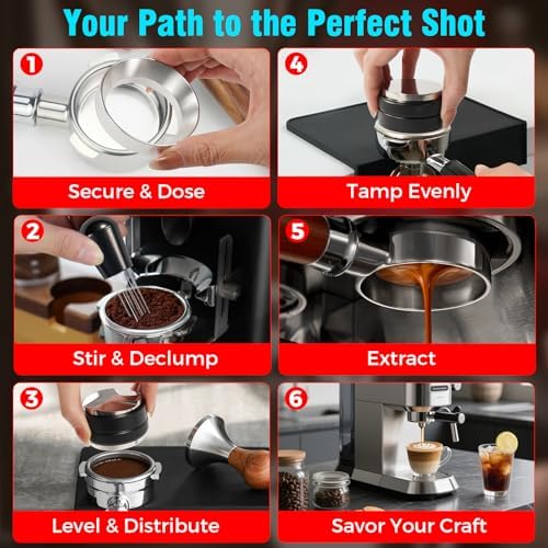 Espresso Accessories Kit,51mm Coffee Distributor & Tamper
