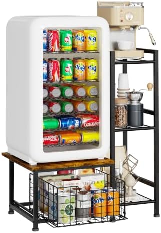 Mini Fridge Stand with Storage Drawer