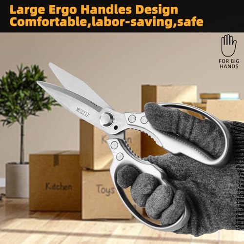 Heavy Duty Scissors,All Purpose Utility Scissors,Stainless Steel Blade