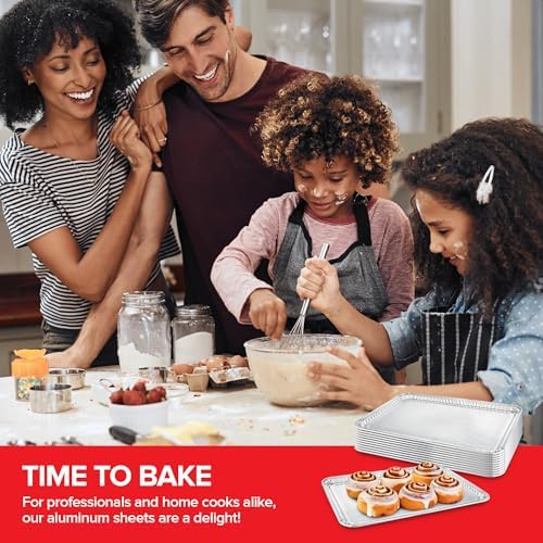 Stock Your Home Aluminum Pans Cookie Sheet Baking Pans (30 Pack)