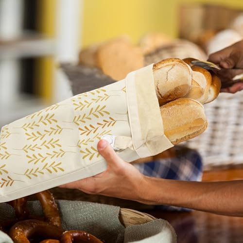 Set of 2 Beeswax Bread Bags for Homemade Bread