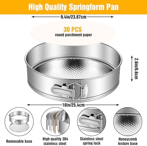 10 Inch Springform Cake Pan Stainless Steel Springform Pans Nonstick