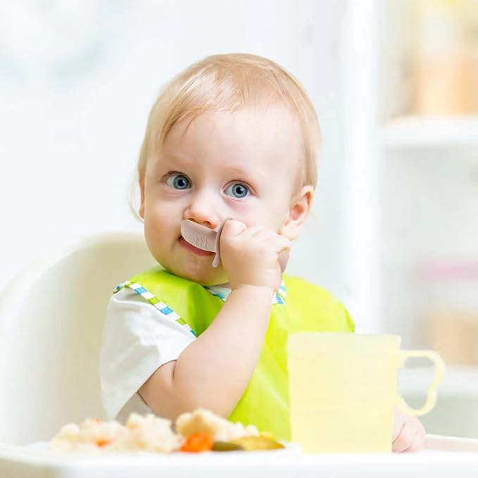 PandaEar 6 Pack Silicone Baby Spoons and Fork Feeding Set- Anti-Choke First - Image 7