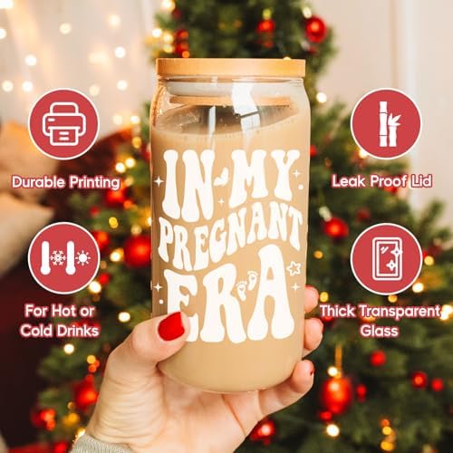 Fairy's Gift Pregnant Women Iced Coffee Cup, Cute Pregnant Mom Gifts