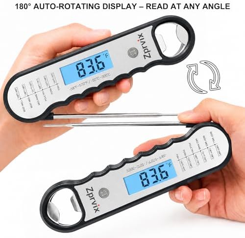 0.5s Instant Read Digital Meat Thermometer, ±0.5°F Accuracy