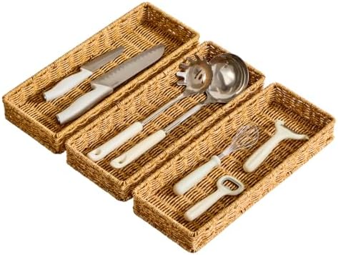 Berdeng Kitchen Drawer Organizer for Utensils, Silverware Tray Cutlery