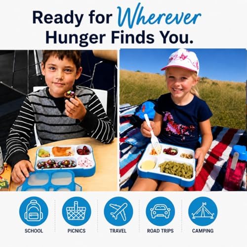 Bento Box Lunch-Box for Kids Adults, Snackle Box Snack Containers for