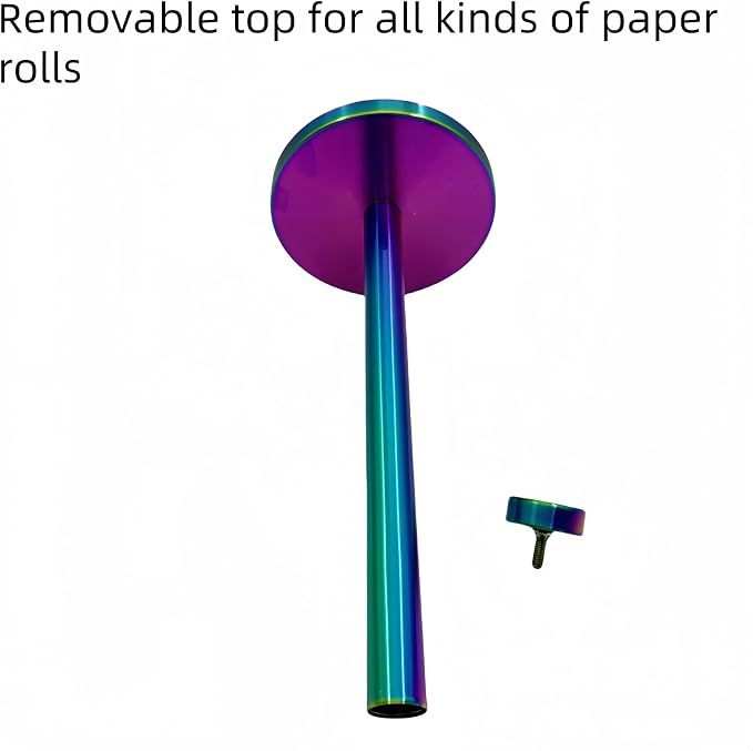 Stainless Steel Paper Towel Holder Countertop, Rainbow Kitchen Roll Holder Stand - Image 6