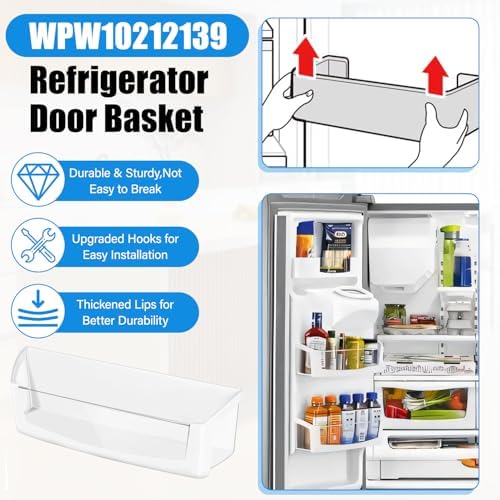 WPW10212139 Refrigerator Door Bin Shelf for Whirlpool Fridge Door
