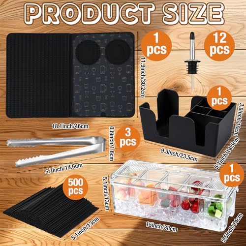 Didaey 518 Pcs Bartender Kit Bartending Supplies Bar Caddy Accessories
