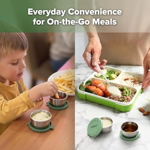 haakaa 6 Pack Small Salad Dressing Container To Go, 1.18 oz Leakproof