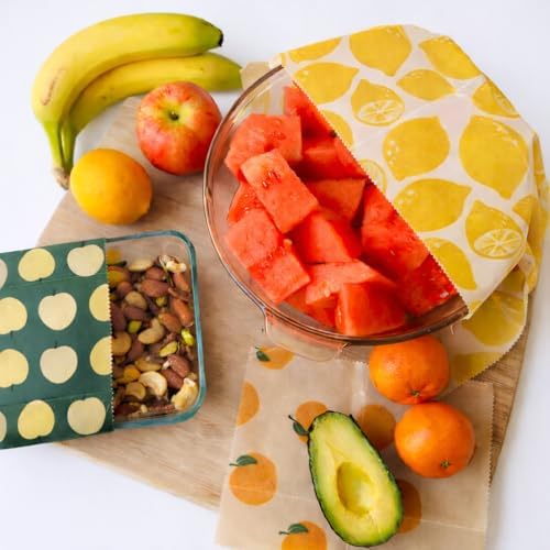 Truebee 7-Pack Reusable Beeswax Food Wraps