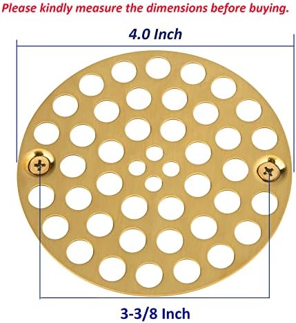 Artiwell 4’’ Shower Strainer Drain Trim Set, Solid Brass Screw-in