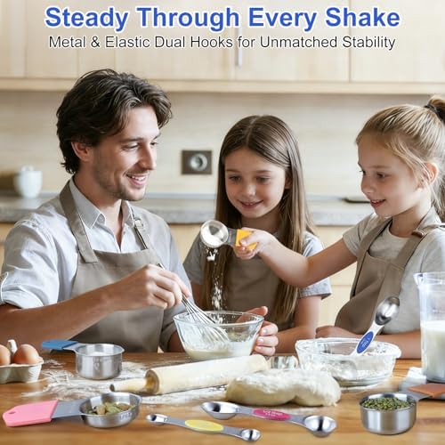 Magnetic Measuring Cups and Spoons Set-Heavy Duty 304 Stainless Steel