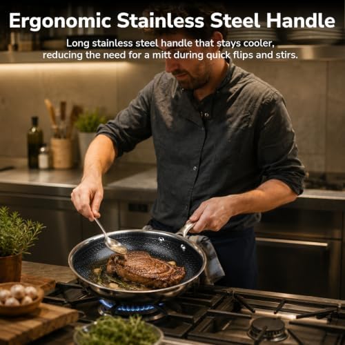 imarku 8, 10, 12 inch Hybrid Nonstick Frying Pan Set
