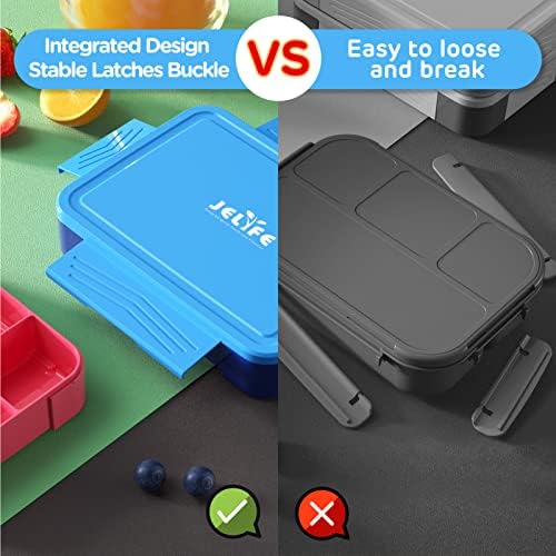 Jelife Bento Lunch Box for Kids - 1450ml Leakproof Kids Bento Box