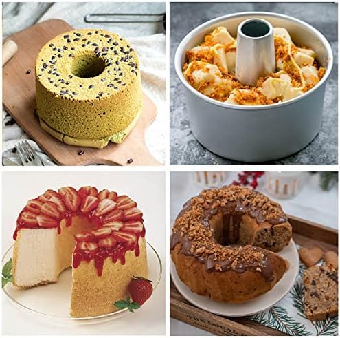 6 Inch Angel Food Cake Pan with Removable Bottom, Aluminum Round Tube