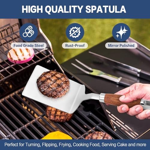 Vayvnt Metal Spatula for Kitchen Use, Stainless Steel Spatula Turner