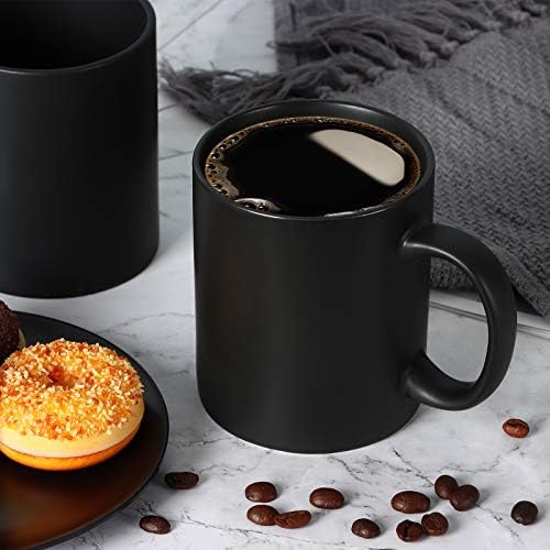 harebe 11 OZ Classic Coffee Mugs Set of 4, Family Ceramic Cup for