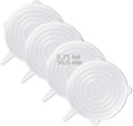 LELE LIFE 4 Pack Same Size Silicone Stretch Lids, Thicker Reusable Sturdy by LELE+LIFE