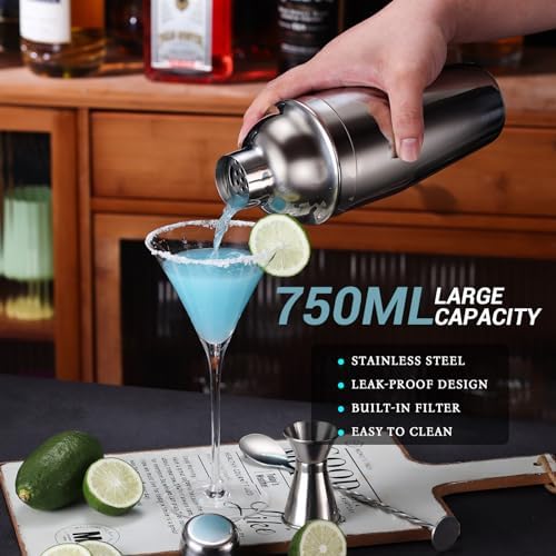 Cocktail Shaker Set Bartender Kit with Stand, 12 Piece Drink Mixer Set