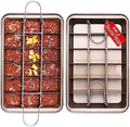 Non Stick Brownie Pan with Dividers, High Carbon Steel Baking Pan
