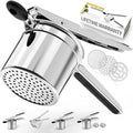 SPEENSUN Heavy Duty Potato Ricer, 3 Interchangeable Discs, Stainless