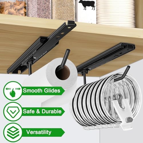 2 Packs Telescoping Slides Tumbler Lid Organizer Inside Cabinet, Muti