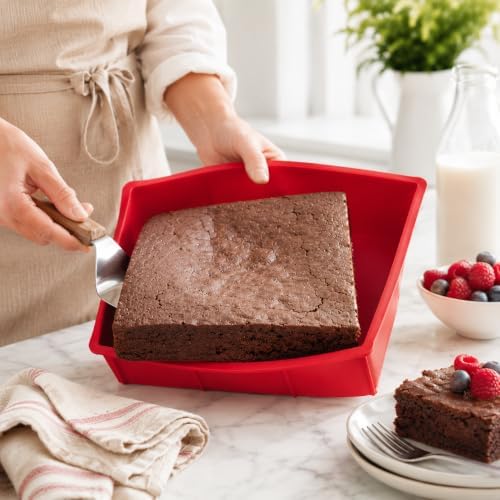 Mrs. Anderson's Baking Silicone 9-Inch Square Cake Pan, BPA Free