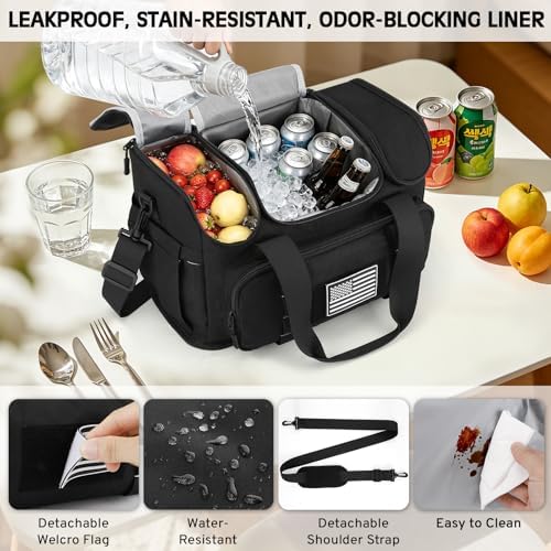 ZOMFELT Lunch Box for Men, 19L Insulated Lunch Bag with Separate