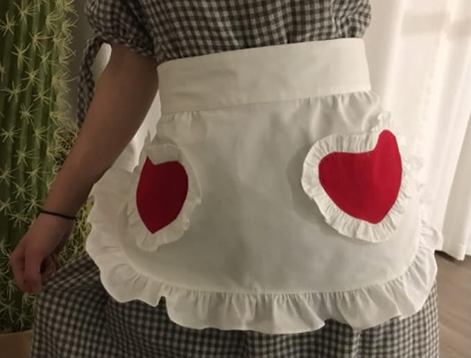 CRB Fashion Waist Apron Kitchen Cooking Restaurant Cotton Bistro Half Aprons - Image 3