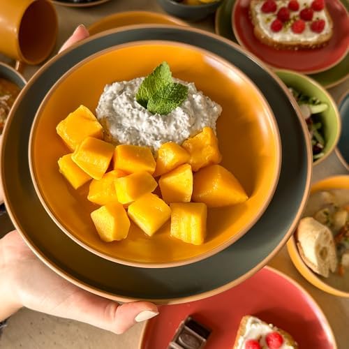 MORA Ceramic Artisan Matte Plates Set, 7.8 in - Set of 6 - The