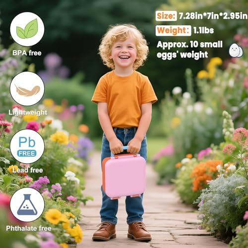 Bento Lunch Box for Kids with 9oz Thermo, Leak-proof Containers with 3