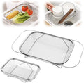 Over The Sink Colander with Fine Mesh Strainer,Stainless Steel