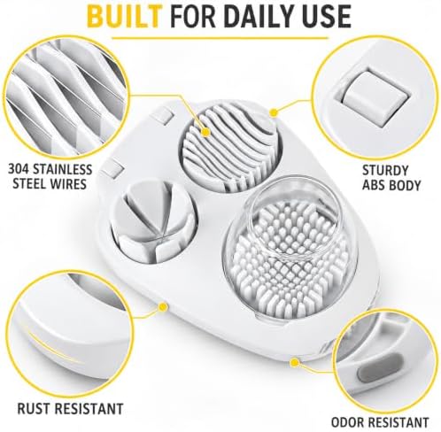 3-in-1 Egg Slicer, White