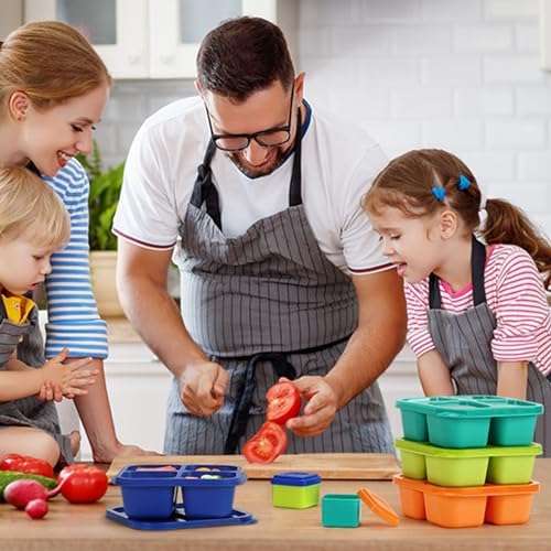 Caperci Lunchable Snack Containers - 4 Pack Bento Snack Boxes