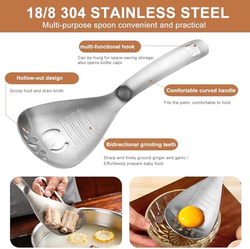 5 in 1 Multifunction Cooking Spoon - 18/8 304 Stainless Steel Slotted