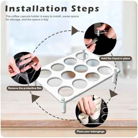 2 pack K Cup Drawer Organizer, Acrylic 12 Slots Flat Countertop Coffee Pod Holder, Clear K Cup Organizer Tray for Office & Kitchen