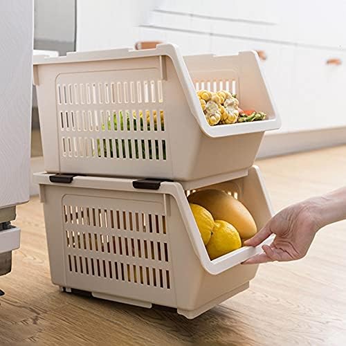 JapanBargain 3027, Japanese Stackable Storage Bin Kitchen Pantry