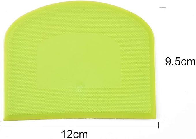 2 Pieces Dough Scraper Bowl Scraper Food-safe Plastic Dough Cutter Flexible - Image 3
