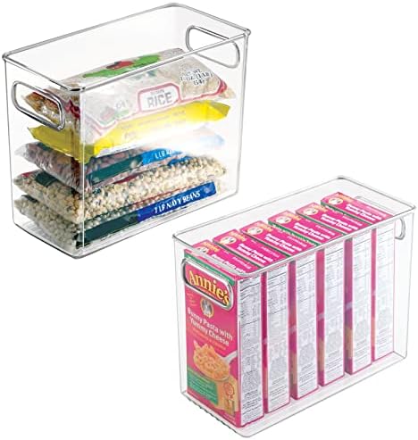mDesign Plastic Modern Kitchen, Pantry Food Storage Container Bin w
