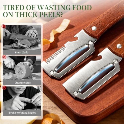 2 PCS Multifunctional Vegetable Peeler for Kitchen, 4-in-1 Peeler