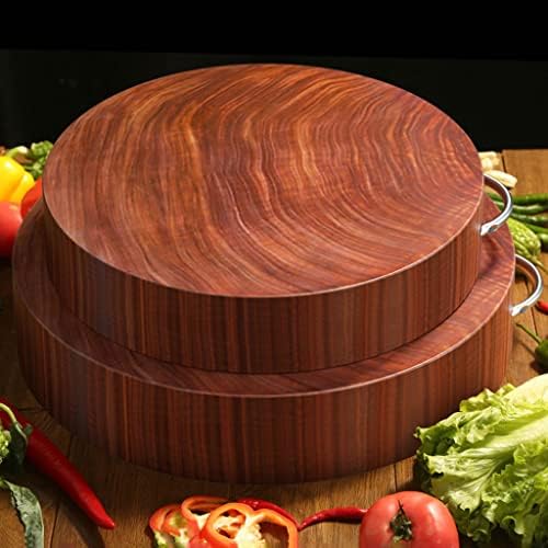 Round Wood Butcher Cutting Board with Handles